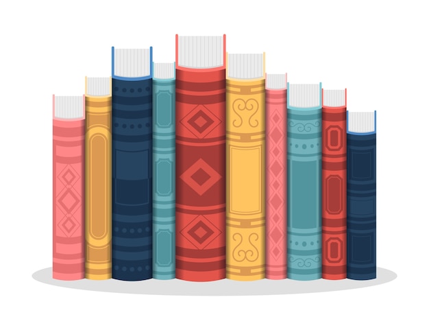 Free Vector gradient  book spine illustration