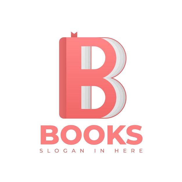 Free vector gradient bookstore logo  template