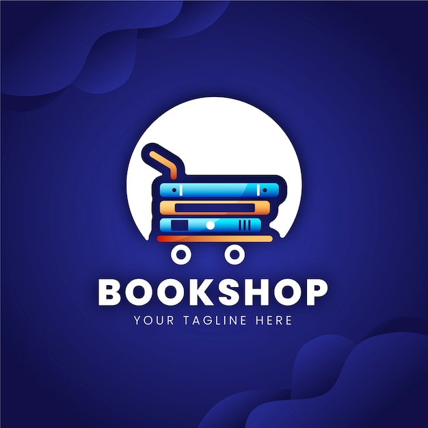 Free vector gradient bookstore logo