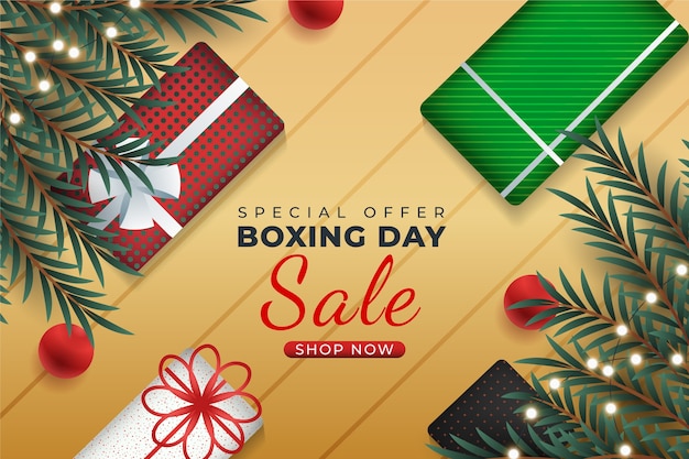 Free Vector gradient boxing day background