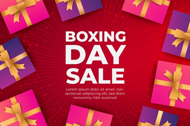 Gradient boxing day sale background