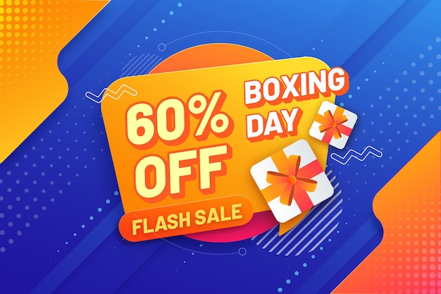 Gradient boxing day sale background