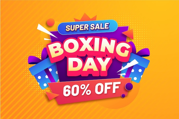 Gradient boxing day sale background