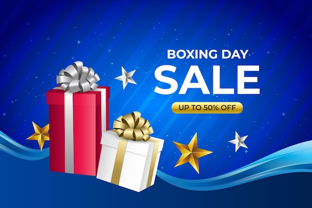 Gradient boxing day sale background