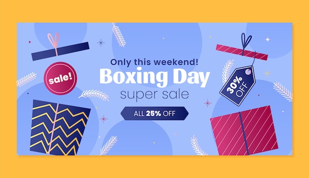 Free vector gradient boxing day sale banner template