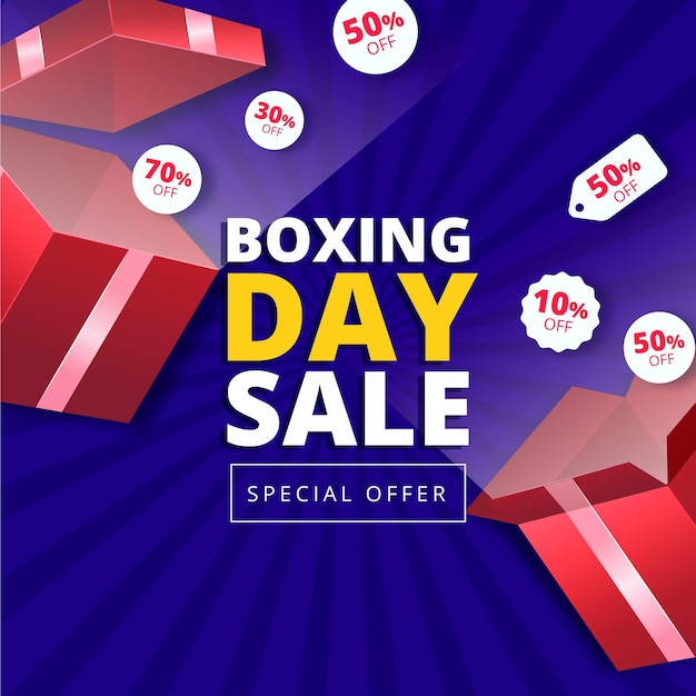 Gradient boxing day sale illustration