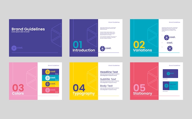 Gradient brand manual presentation template