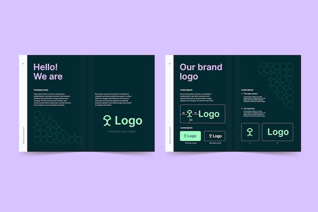 Free Vector gradient brand manual presentation