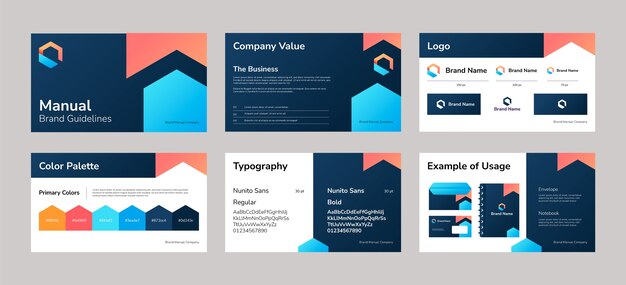 Gradient brand manual presentation