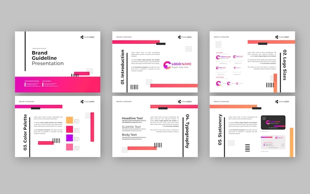 Gradient brand manual presentation