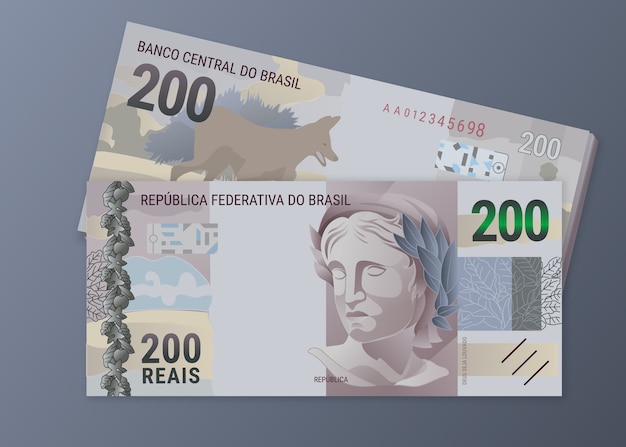 Gradient brazilian real illustration