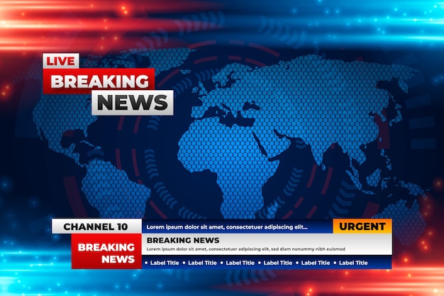 Free Vector gradient breaking news background