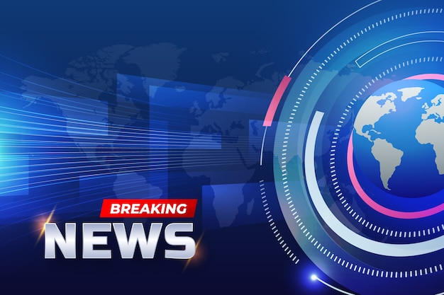 Free Vector gradient breaking news background