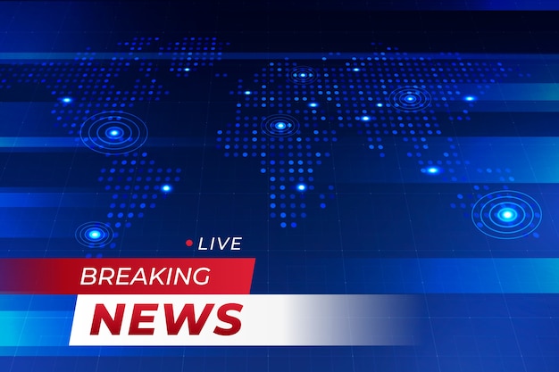 Free Vector gradient breaking news background