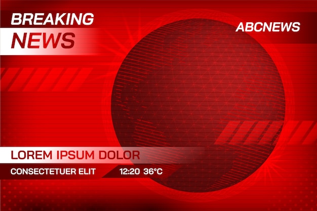 Free Vector gradient breaking news background