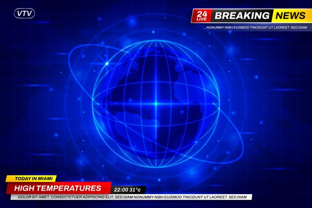 Gradient breaking news background