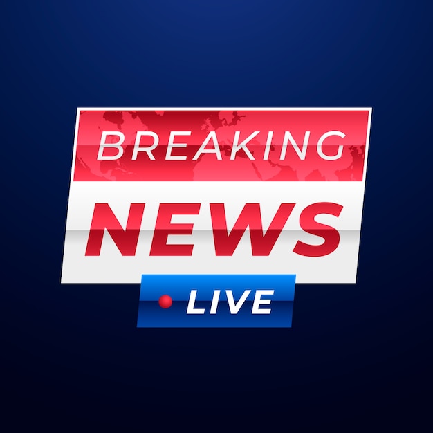 Gradient breaking news logo design