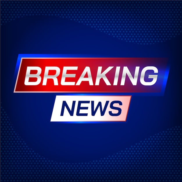 Gradient breaking news logo design