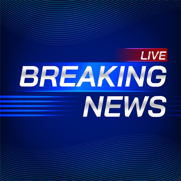 Gradient breaking news logo design