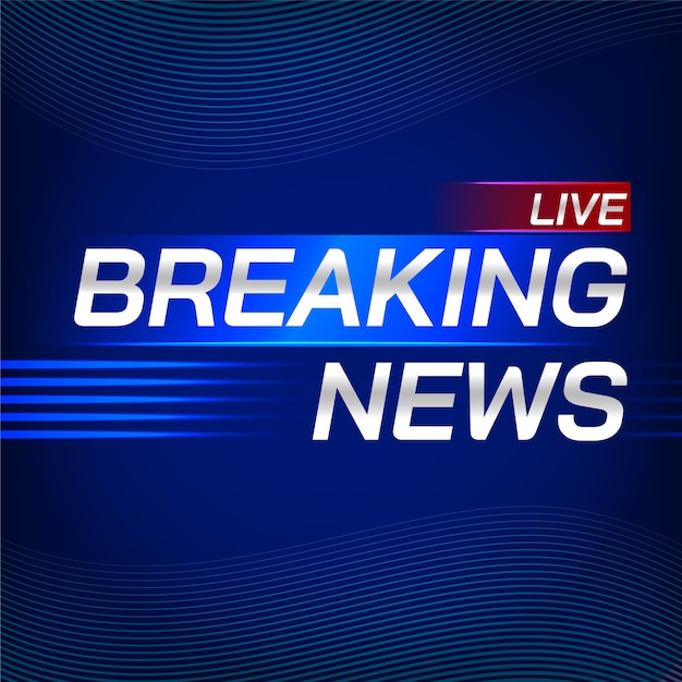 Gradient breaking news logo design