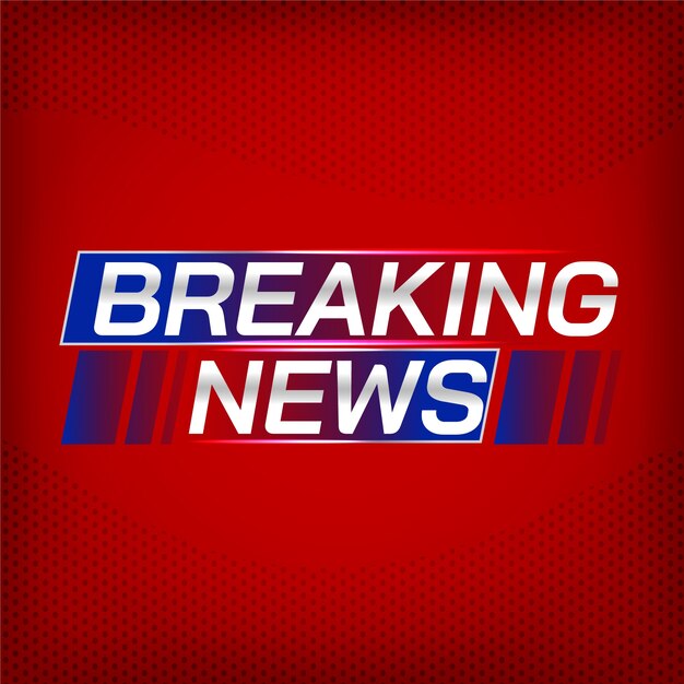 Gradient breaking news logo design