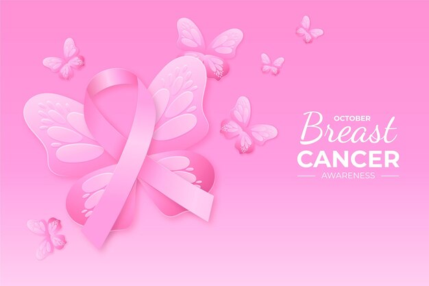 Gradient breast cancer awareness month background