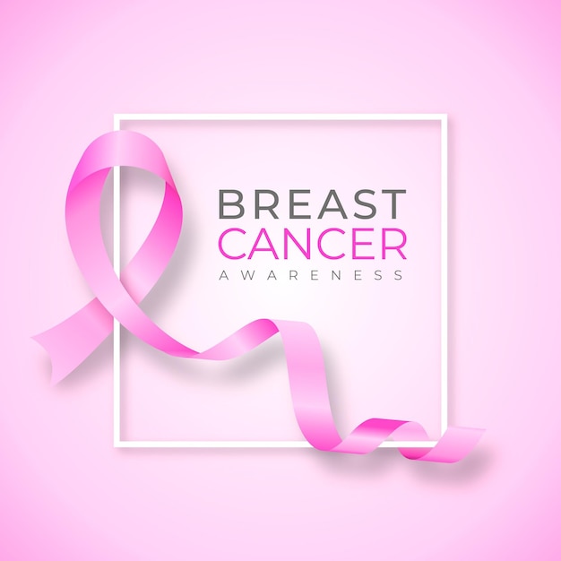 Gradient breast cancer awareness month illustration