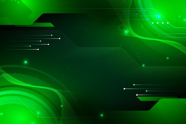 Gradient bright green technology background