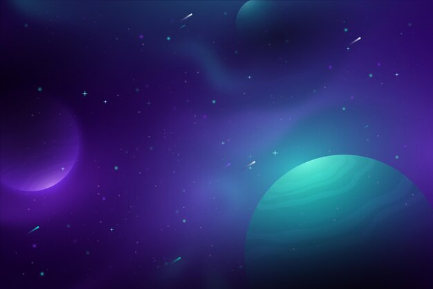 Gradient bright light galaxy background