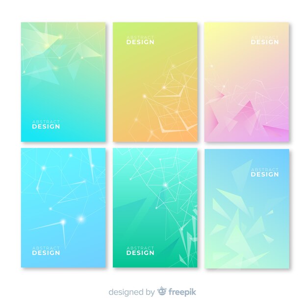 Gradient brochure template collection