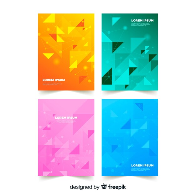 Gradient brochure template collection