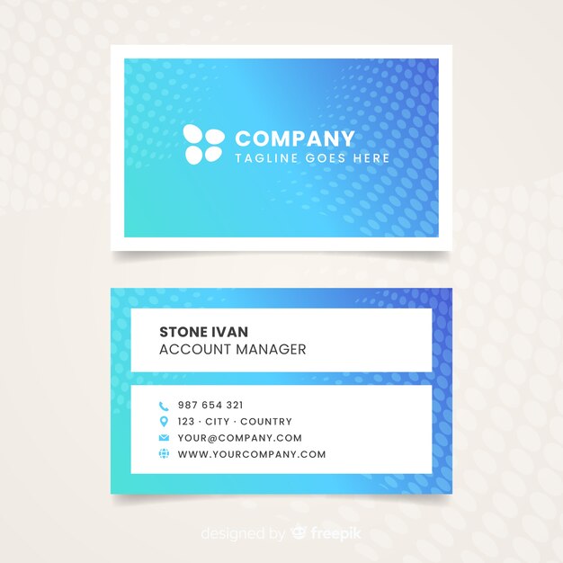 Gradient business card template