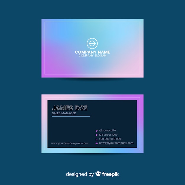 Free Vector gradient business card template