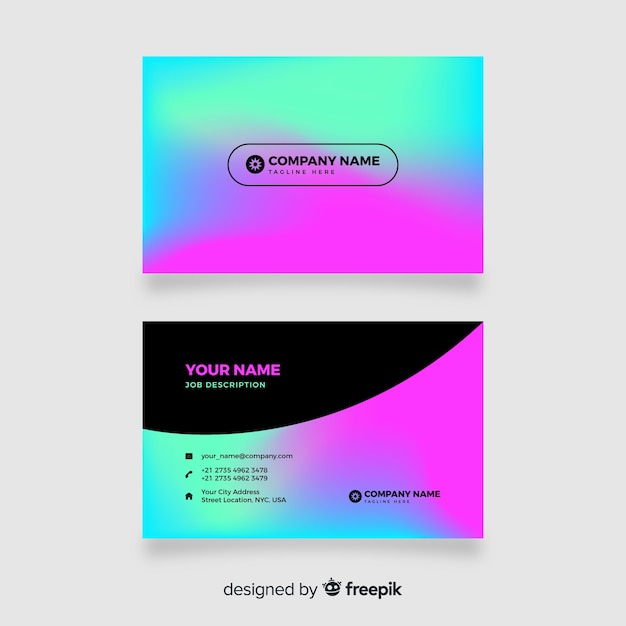 Gradient business card template