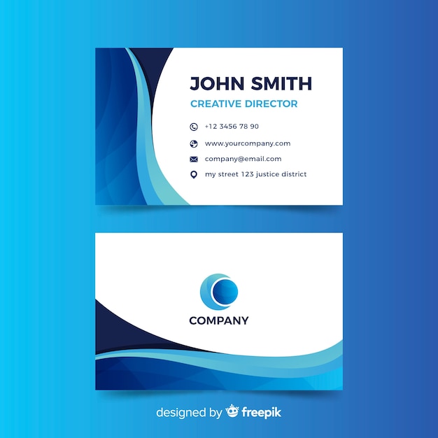 Gradient business card template