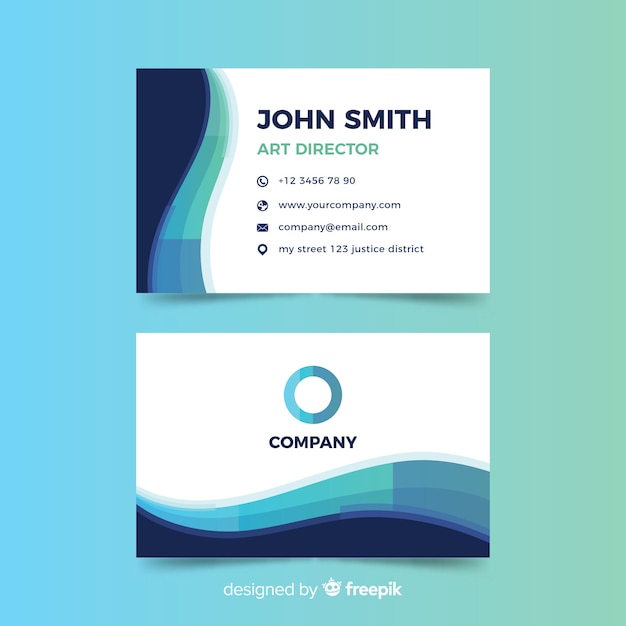 Gradient business card template