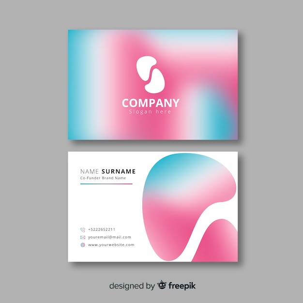 Gradient business card template