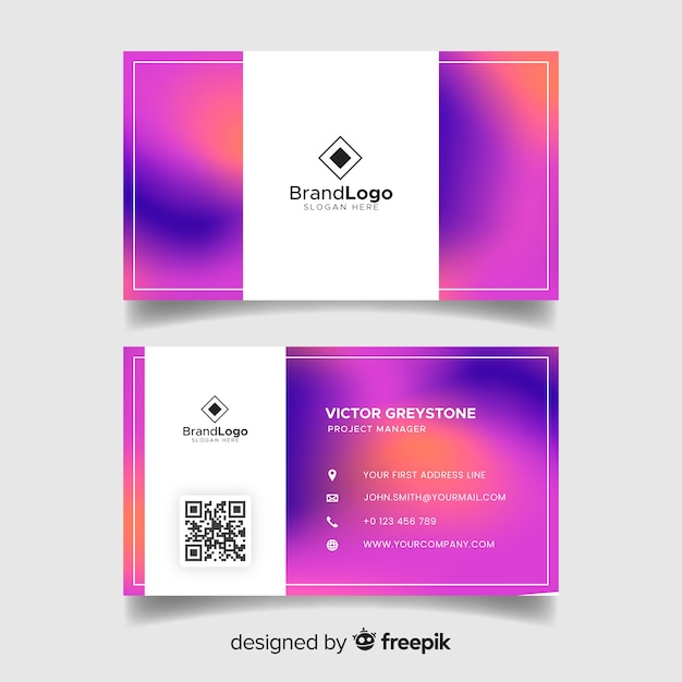 Gradient business card template