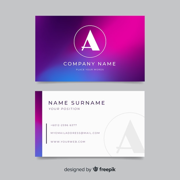 Gradient business card template