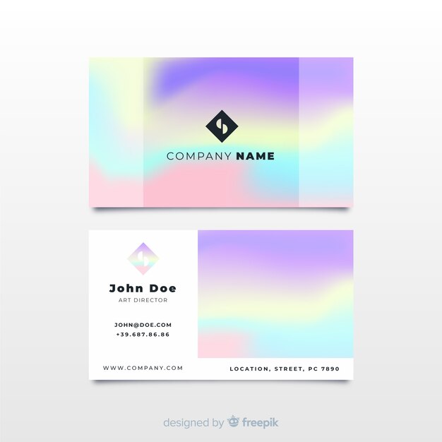 Gradient business card template