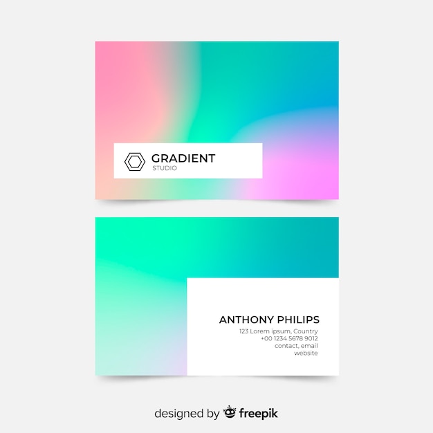 Gradient business card template