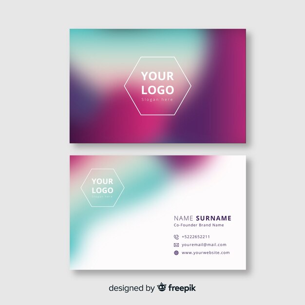 Gradient business card template