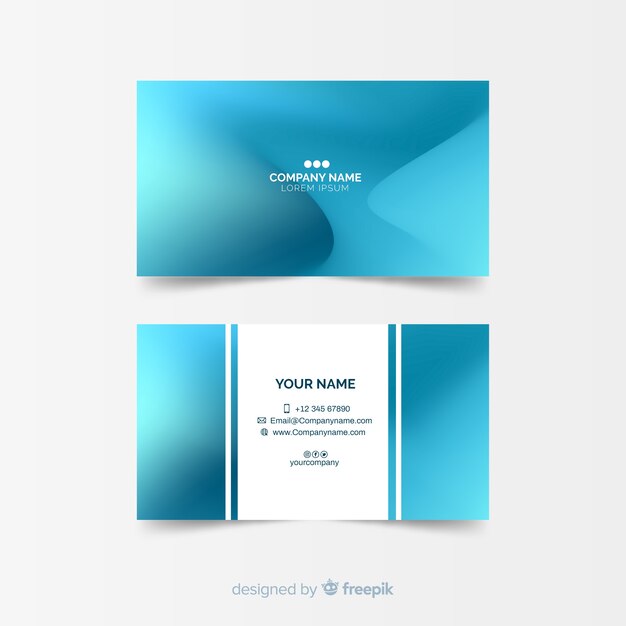 Gradient business card template