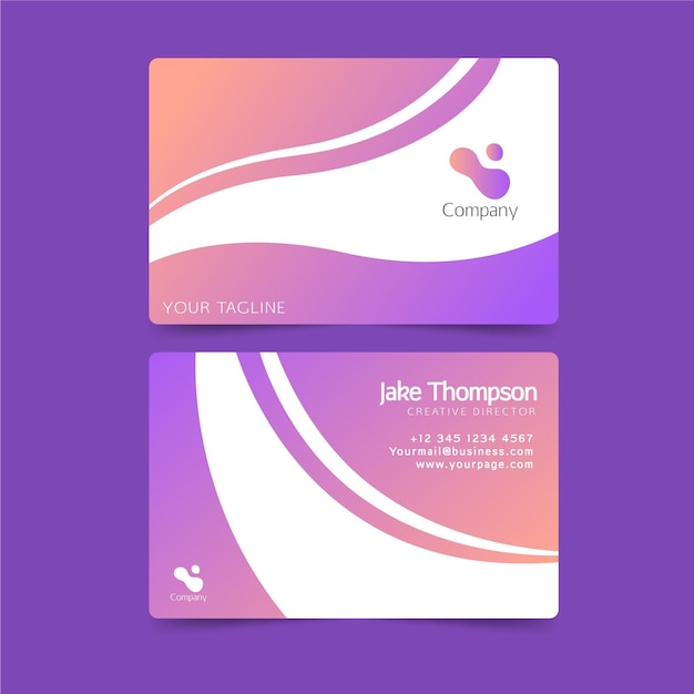 Gradient business card template