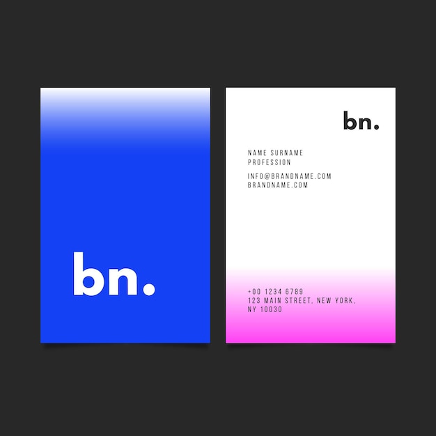 Gradient business card template