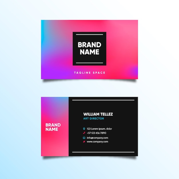 Gradient business card template