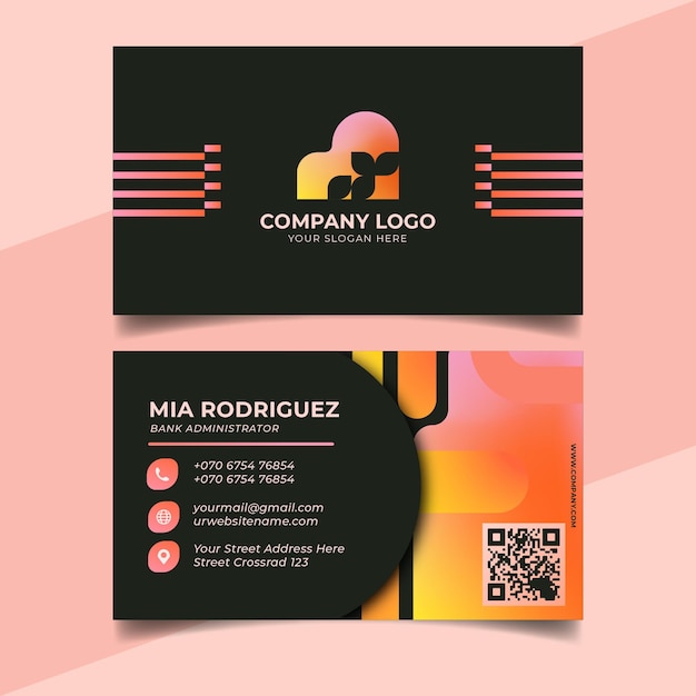 Gradient business card template