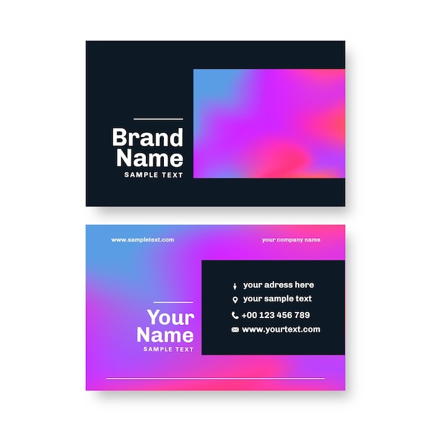 Gradient business card template