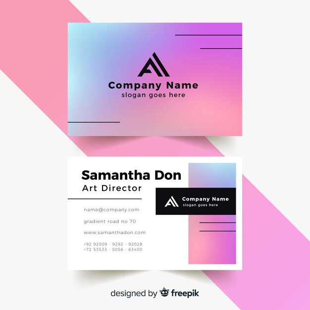 Gradient business card template