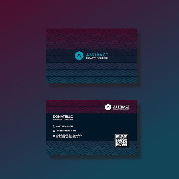 Free vector gradient business card